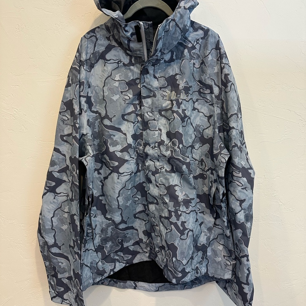 Huk Gray Camouflage Rain Jacket